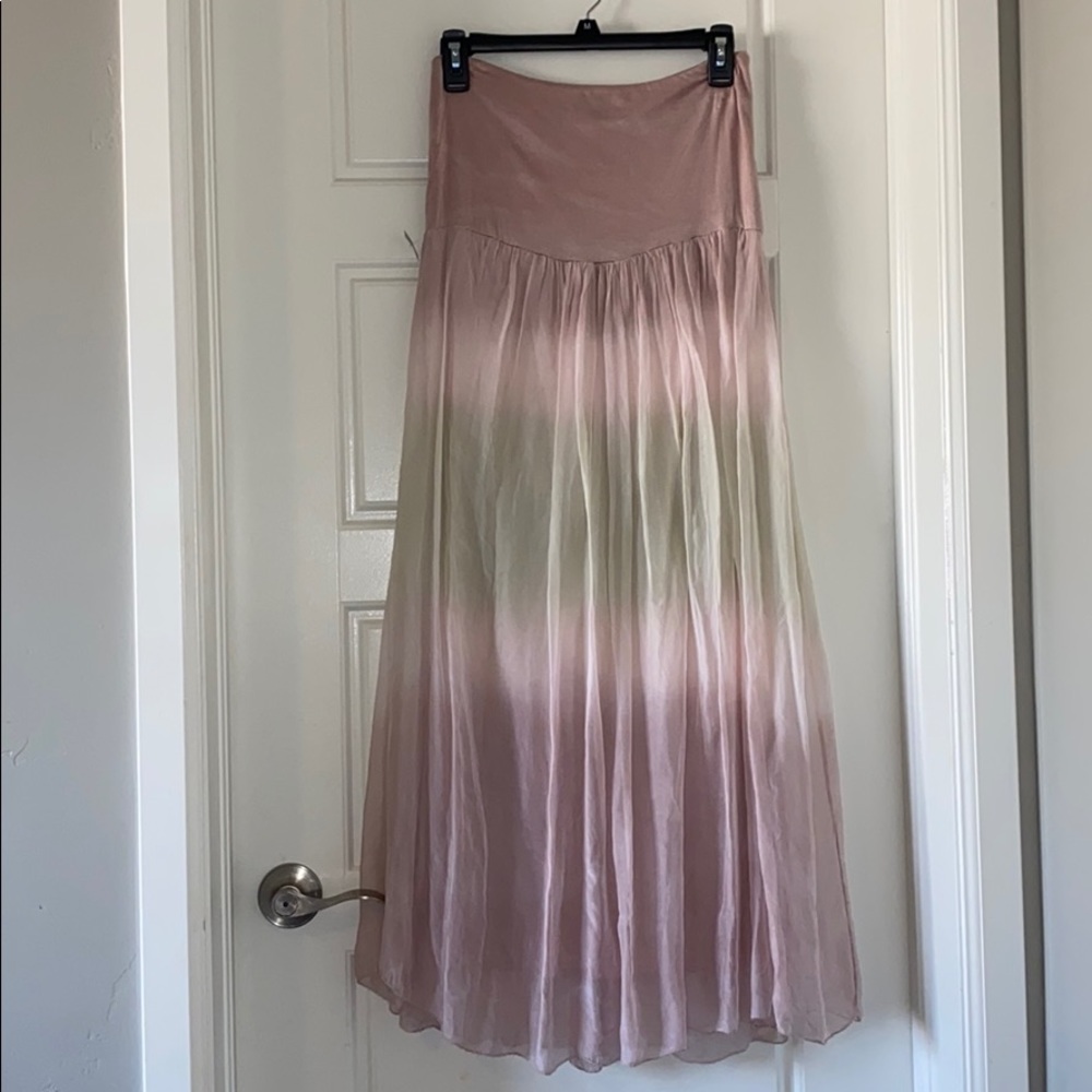 Dip dye maxi skirt